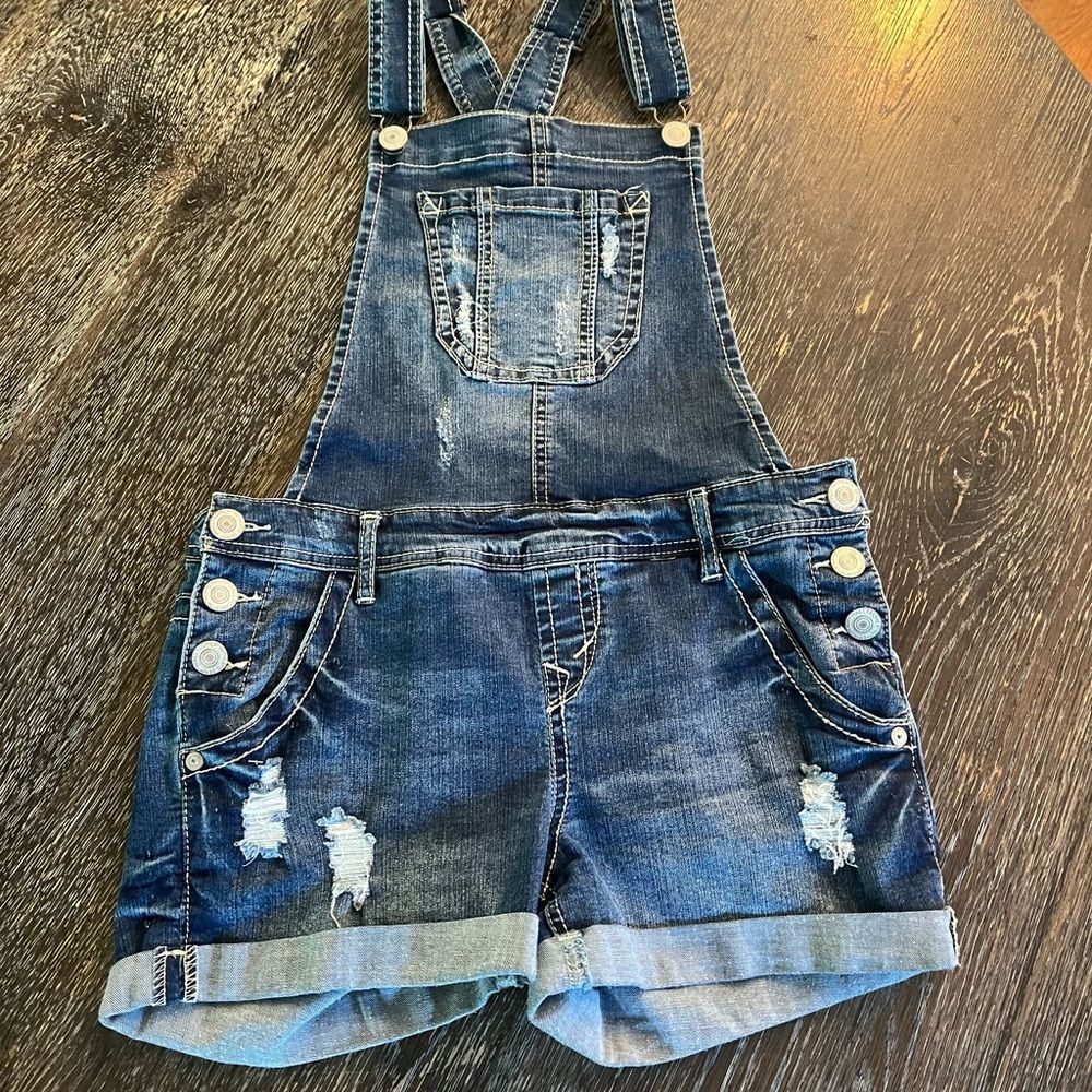 Wallflowers Denim Short Overalls sz S EUC